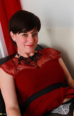 Naughty British housewife getting frisky