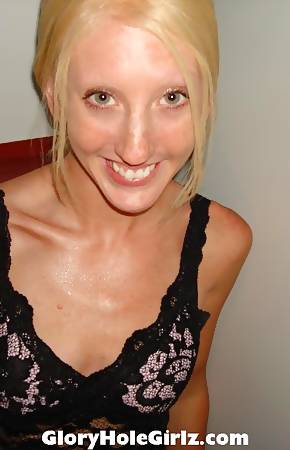 Country Girl Sucking Cum from Cocks in The Gloryhole