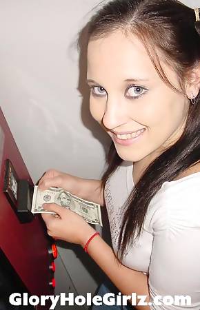 Little Brunette Babe Blowing Total Strangers