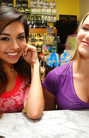 The dude working at the gas station pulls out his camera and starts filming and were lucky he did! These hot ass college sluts are willing to do just about anything