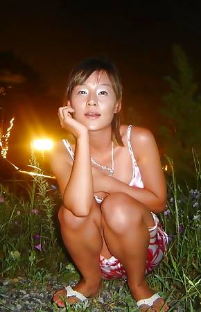 Wild Japanese honey strips naked while posing