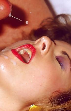 Retro girls suck cock until they get cum all over their face