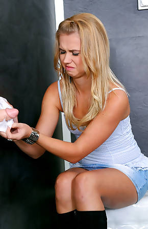 Sperm covered blonde loves bathing in alot of hot warm cum