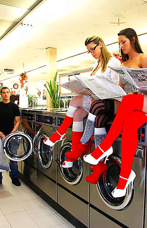 Amazing kortney kane nailed hard adjacent a washing machine hot group sex reality fucking pics