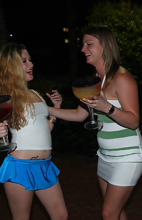 2 horny babes outside of a club fall to the floor drunk and fuck one another